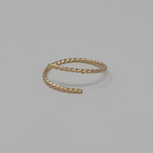 Load image into Gallery viewer, Haylee&#39;s Favorite - Handcrafted adjustable Gold-Filled Twisted Ring
