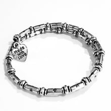 Load image into Gallery viewer, Mixed Metal Silver Beaded Wire Bracelet
