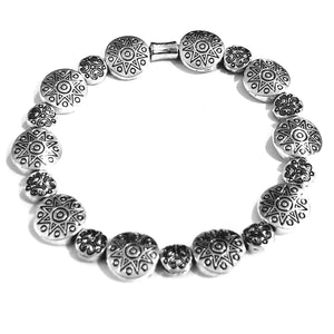 Stretchy Fun Silver Mixed Metal Bracelet