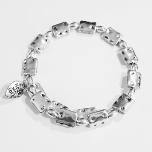 Mixed Metal Domino Wire Bracelet