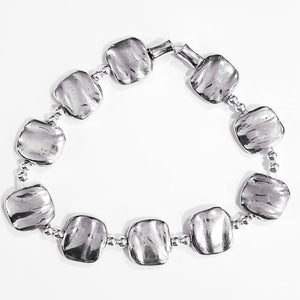 Stretchy Fun Silver Mixed Metal Bracelet