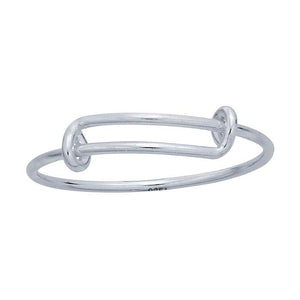 Sterling Silver Double Barrel Expandable Ring