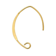 Load image into Gallery viewer, 14k Gold-Filled Wavy Teardrop on a Flat V Shaped Earwire
