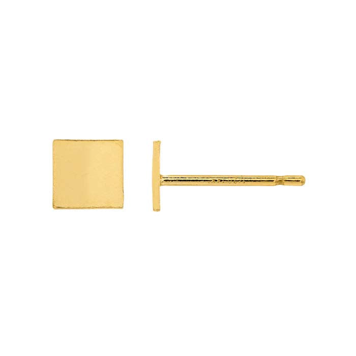 14k Gold-Filled 5m Tiny Square Earrings