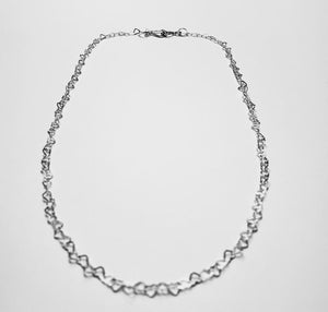 Sterling Silver Tiny Heart Necklace with a Sterling Silver Toggle Clasp