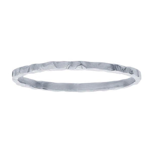 Sterling Silver 1.25mm Hammered Ring