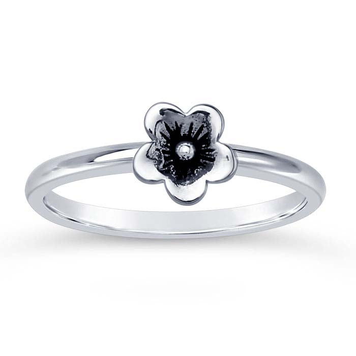 Sterling Silver Cherry Blossom Ring