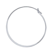 Load image into Gallery viewer, Sterling Silver Flattened 25mm Hoop Earring
