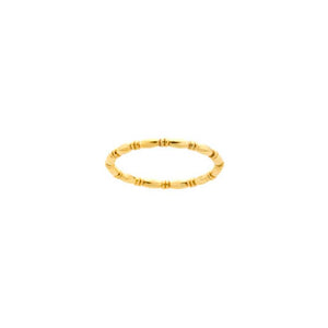 12k Gold-Filled 2mm Beaded Pattern Ring. Hand Crafted