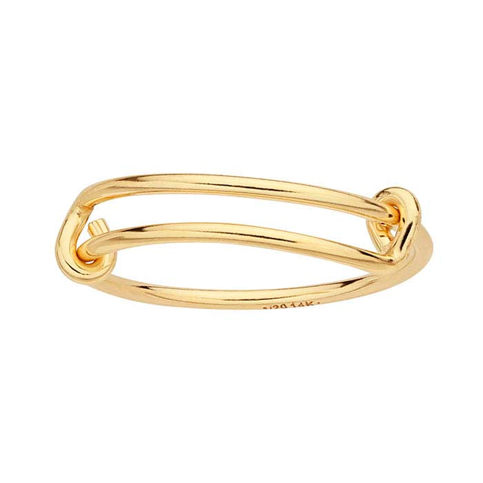 14k Gold Filled Double Barrel Expandable Ring