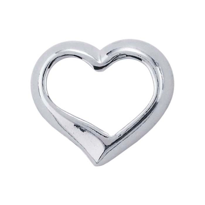 Sterling Silver Floating Heart Charm